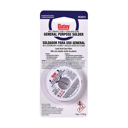 Oatey Wire Sldr 40/60 Ac 1/4Lb 53015